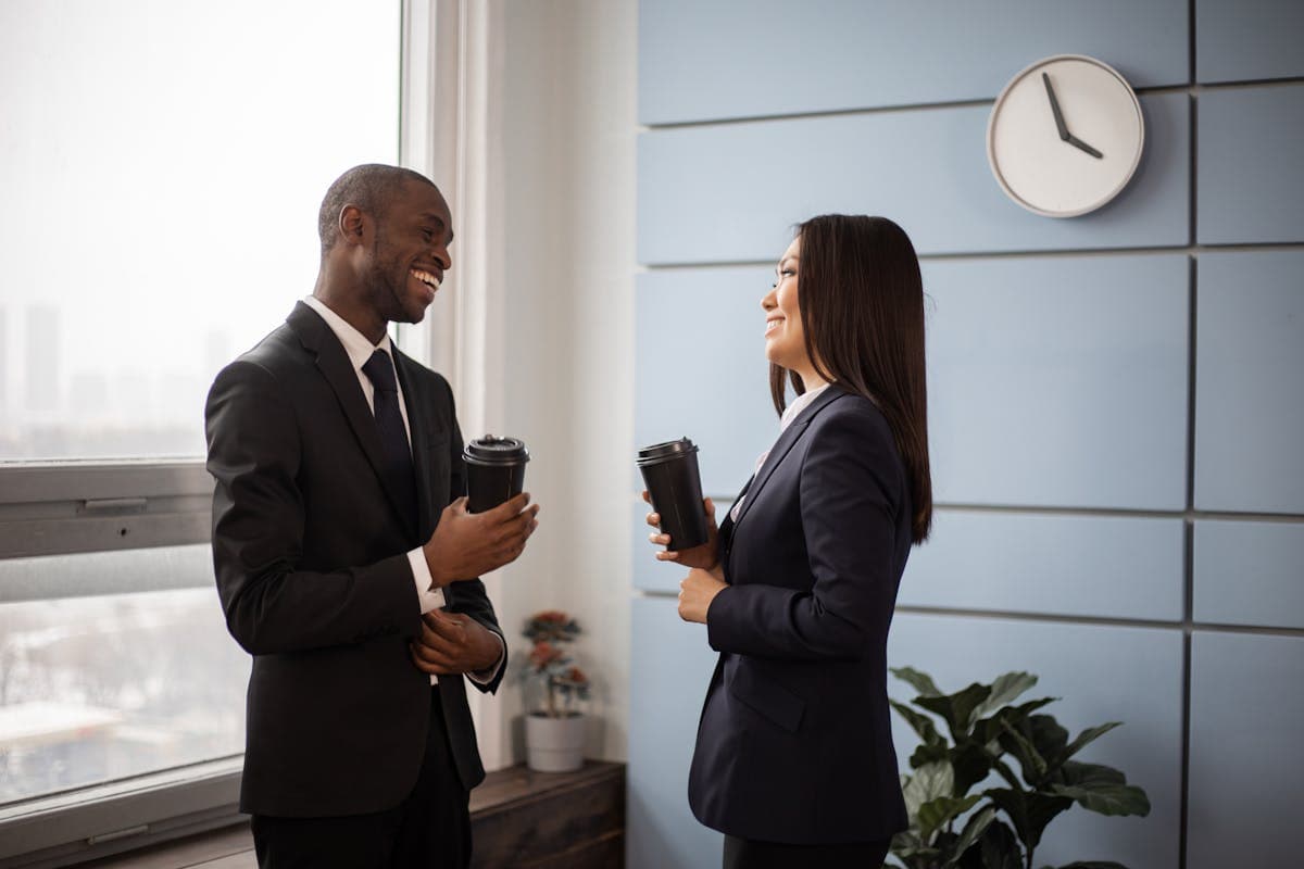 Two people having a meaningful conversation